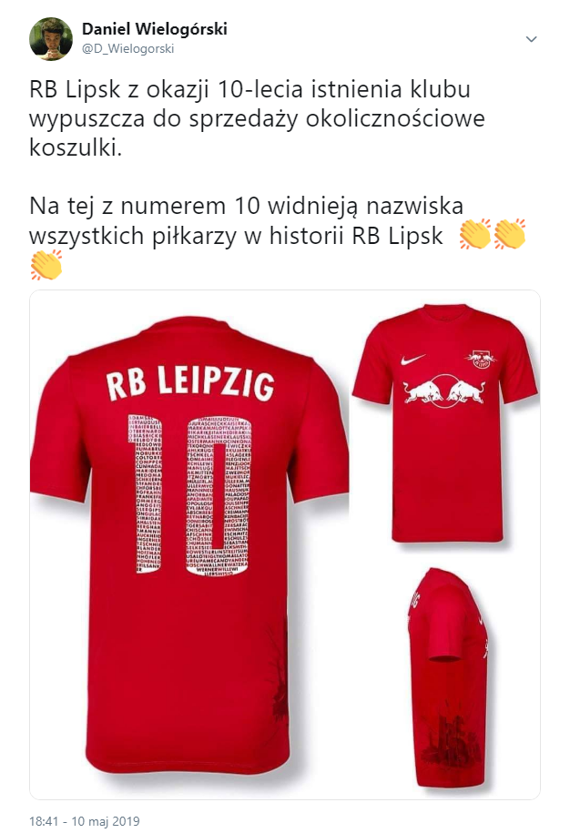 WYJĄTKOWE koszulki RB Lipsk z okazji 10-lecia istnienia klubu